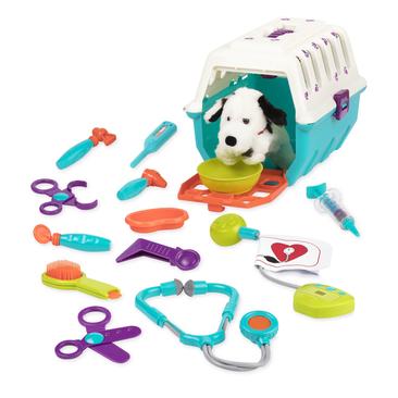  Pet Care Play Set Dog Grooming Kit with Backpack Doctor Set Vet  Kit Educational Toy-Pretend Play for Toddlers Kids Children (16 pcs) : Toys  & Games