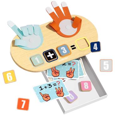 Hirger Wooden Counting Number Peg Board: Math Manipulatives Materials Montessori Toys for 3 4 5 Year Old Kids, Preschool Early Learning Educational