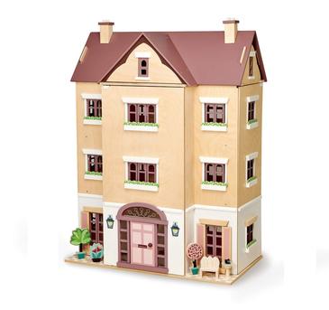 Lil Jumbl Wooden Doll Houses, X-Large Doll House with 17 Accessories