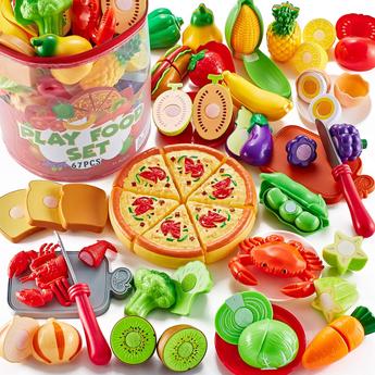 Number 1 in Gadgets 11 Piece Pizza Set for Kids; Play Food Toy Set; Great  for a Pretend Pizza Party; Fast Food Cooking and Cutting Play Set Toy.