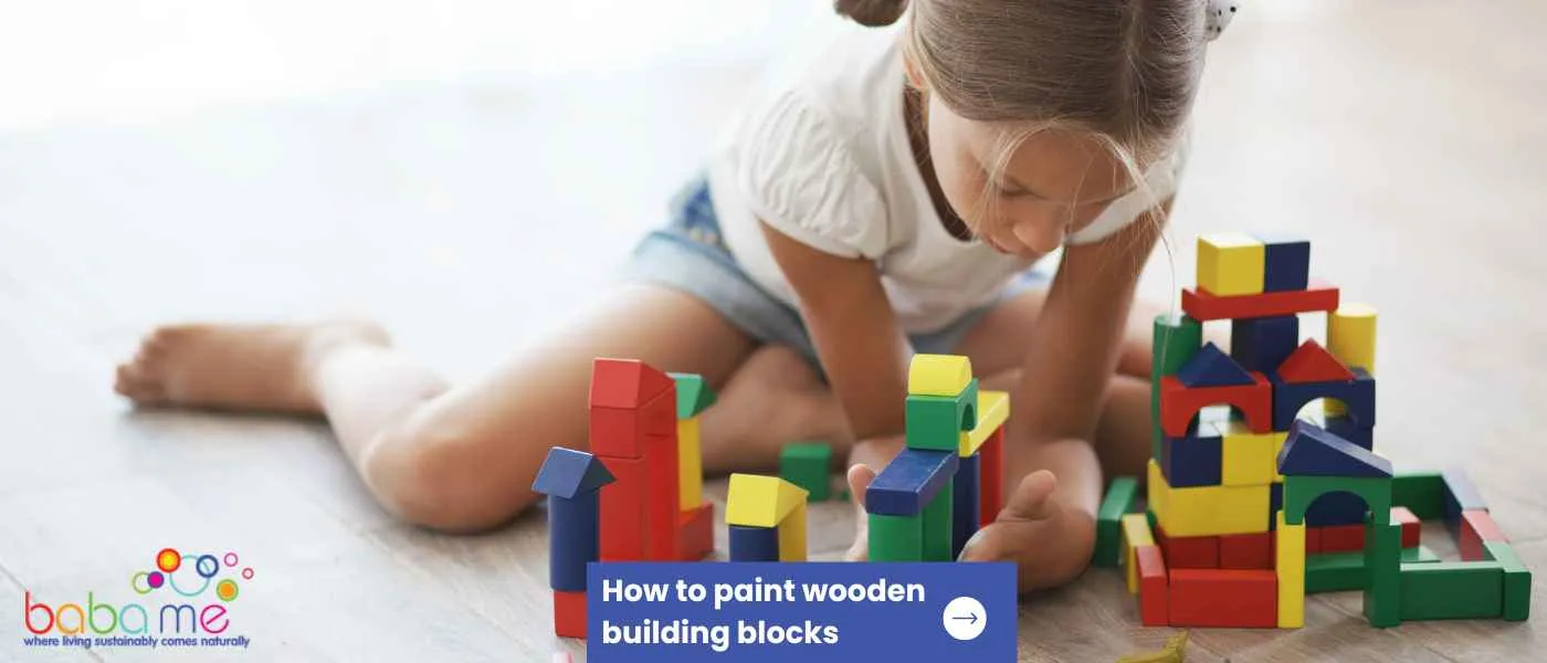 How to paint wooden building blocks