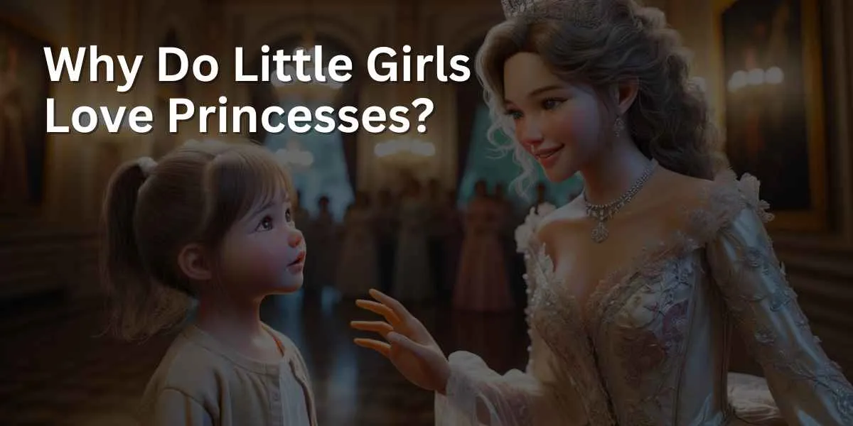 A realistic scene of a little girl in casual clothes, wide-eyed and mesmerized by an elegant princess in a regal gown and crown, extending her hand in a grand ballroom with opulent decorations and warm lighting.