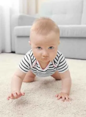baby crawl in an unusual way