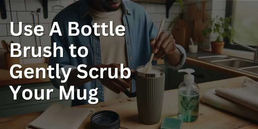 Use A Bottle Brush to Gently Scrub Your Mug